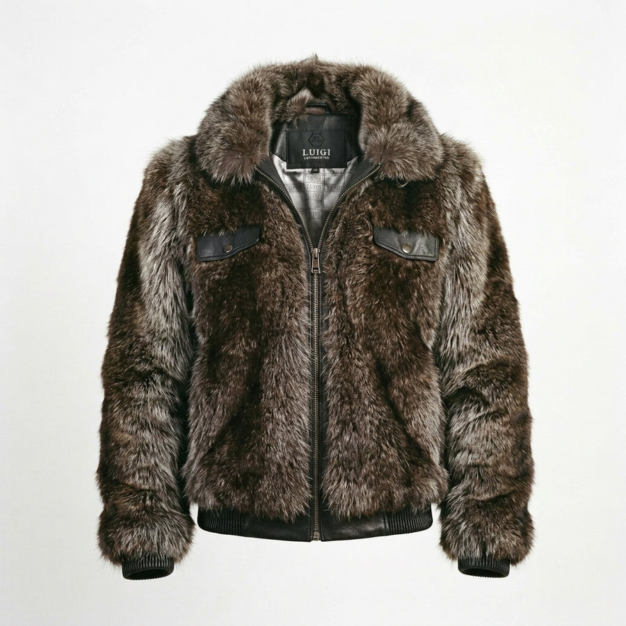 Ursus Men's Brown Full Fur Jacket