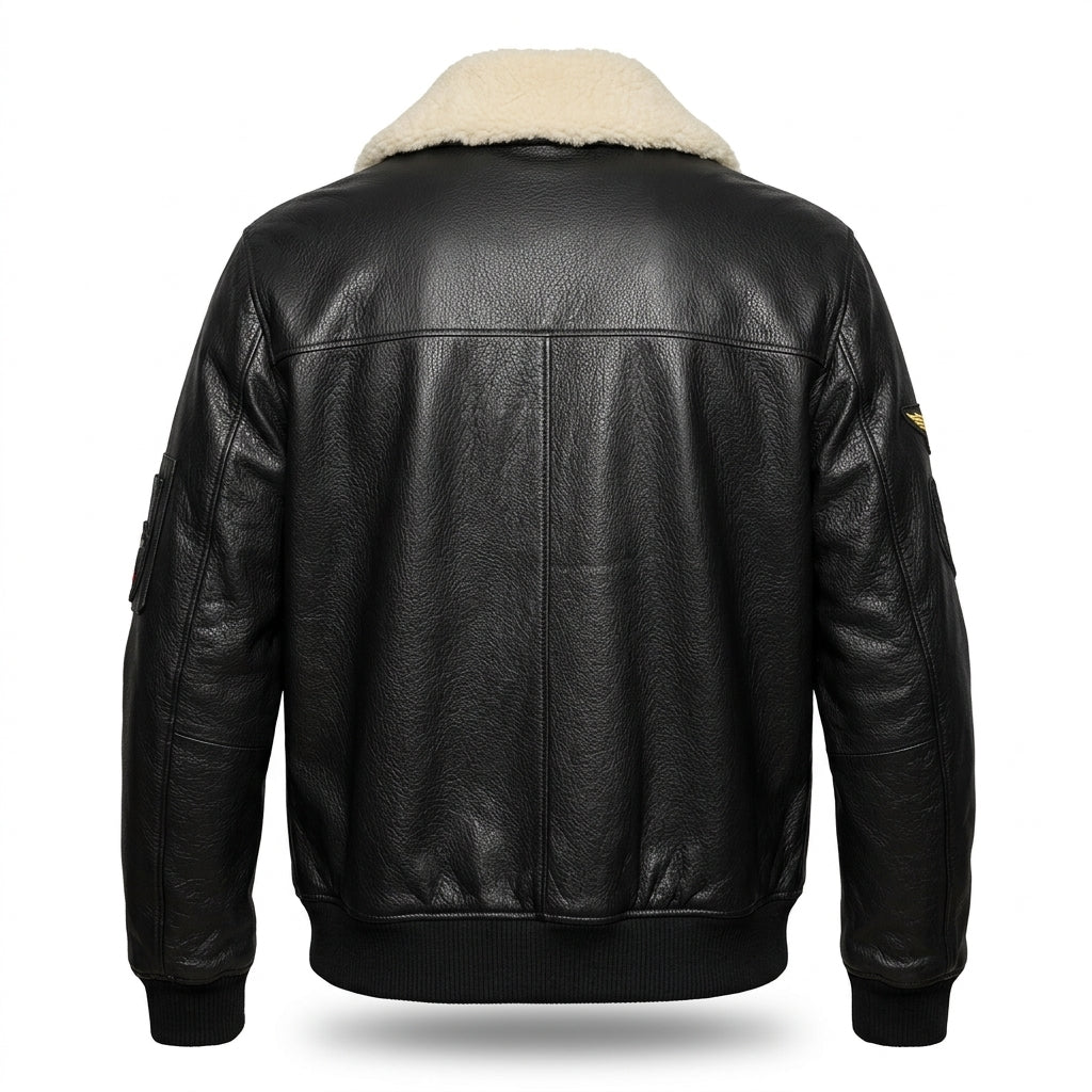 TLOS — Shearling Yaka Deri Pilot Ceket