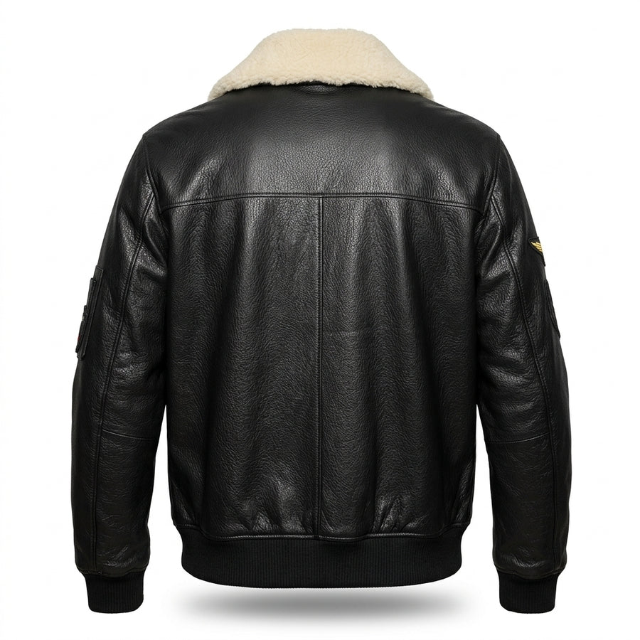 TLOS — Shearling Yaka Deri Pilot Ceket