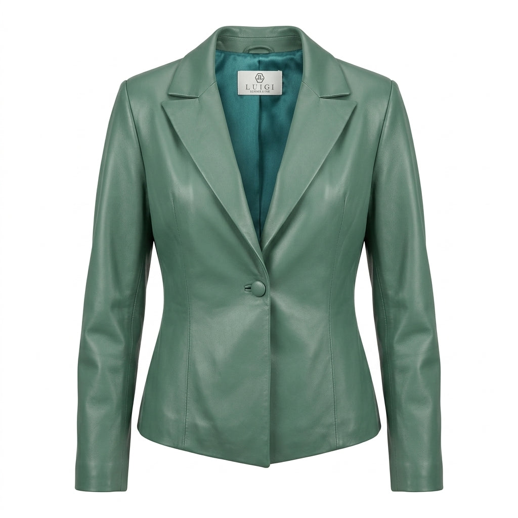 KEKOVA — Yeşil Deri Blazer