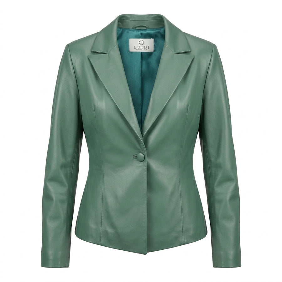 KEKOVA — Yeşil Deri Blazer