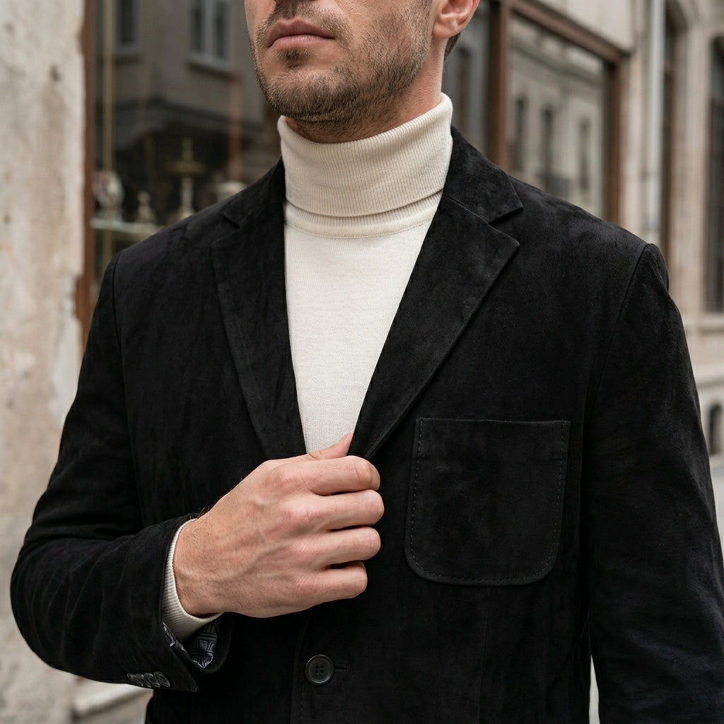 PERA — Siyah Süet Blazer