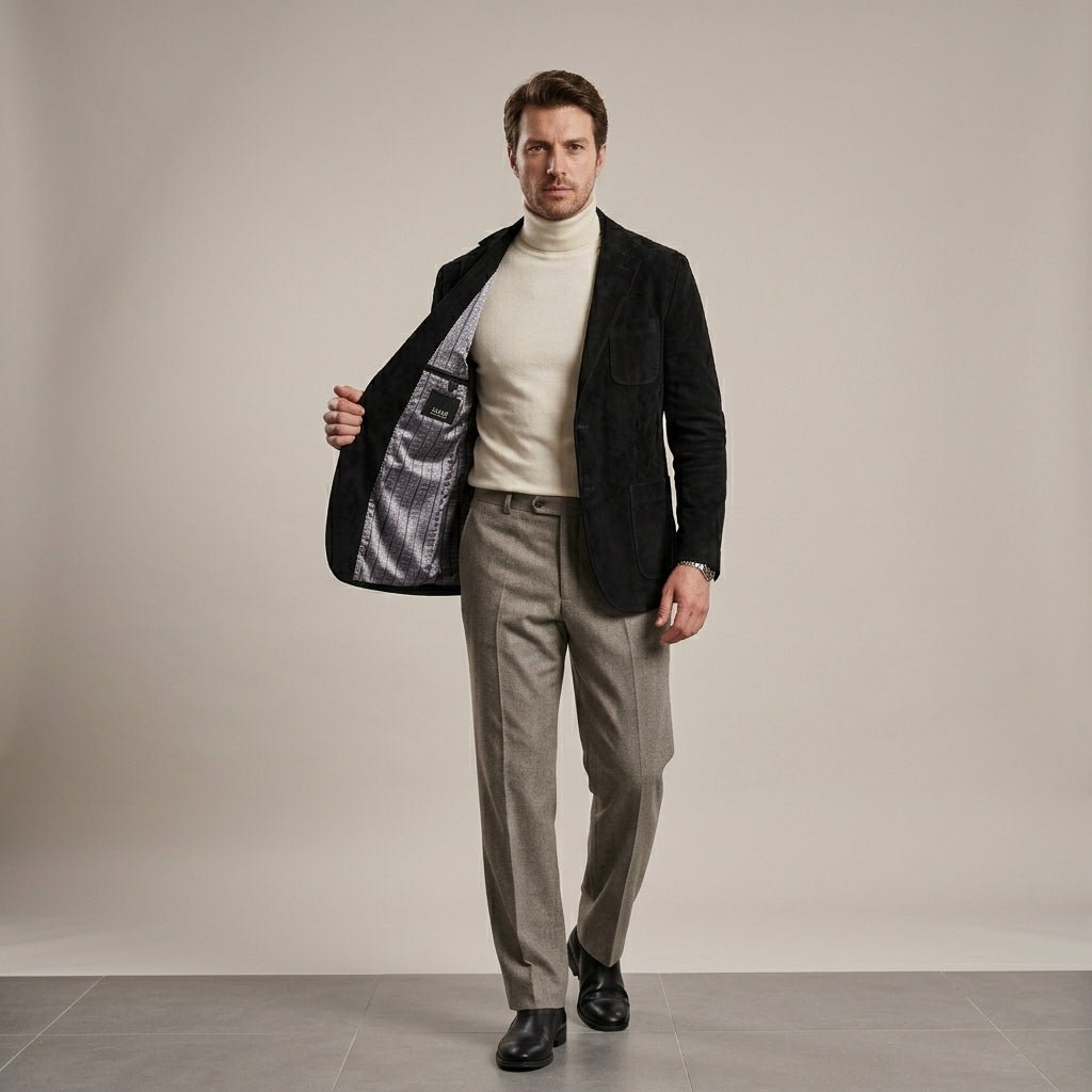 PERA — Siyah Süet Blazer