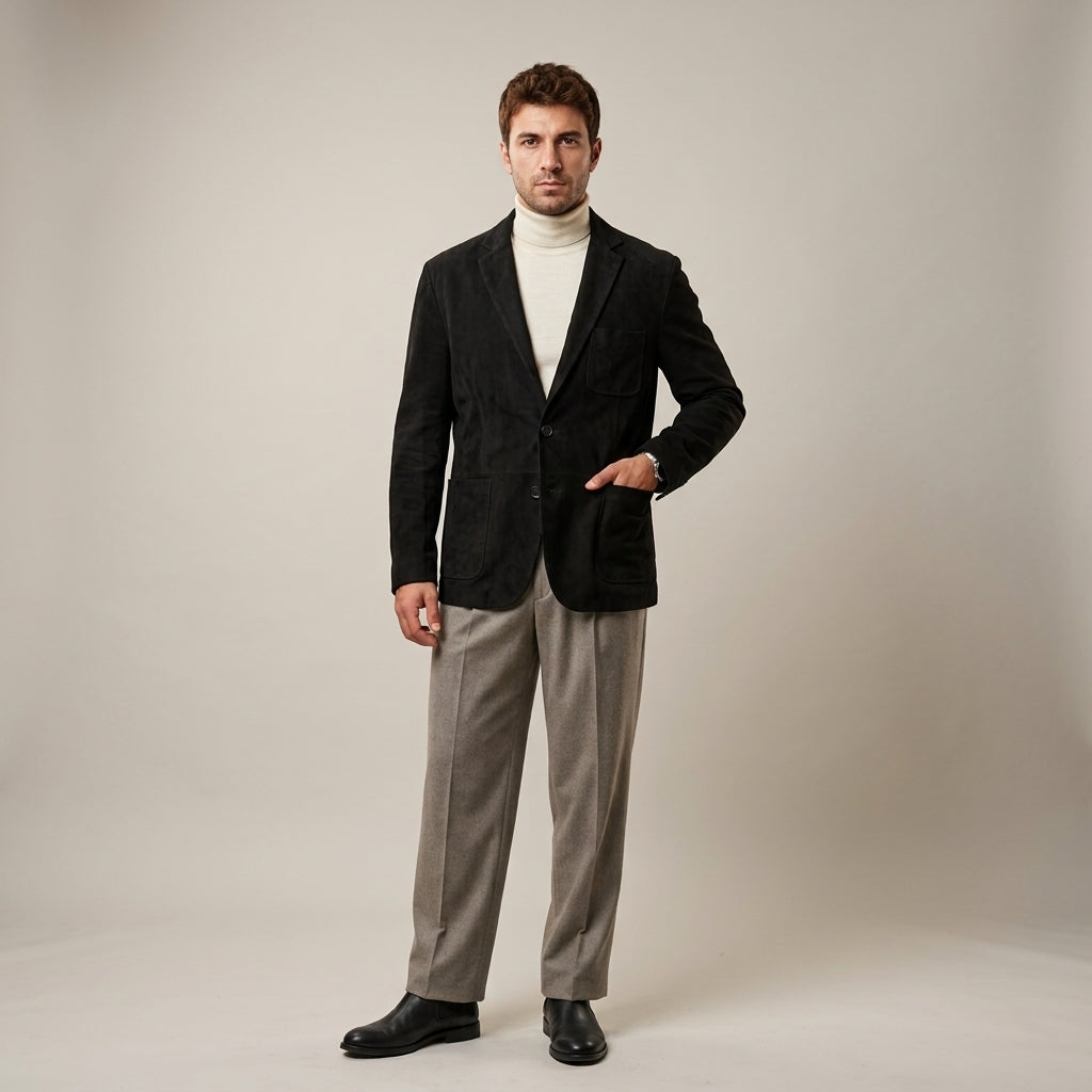 PERA — Siyah Süet Blazer