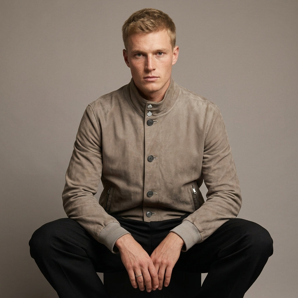 Assos Stone Grey Suede Jacket
