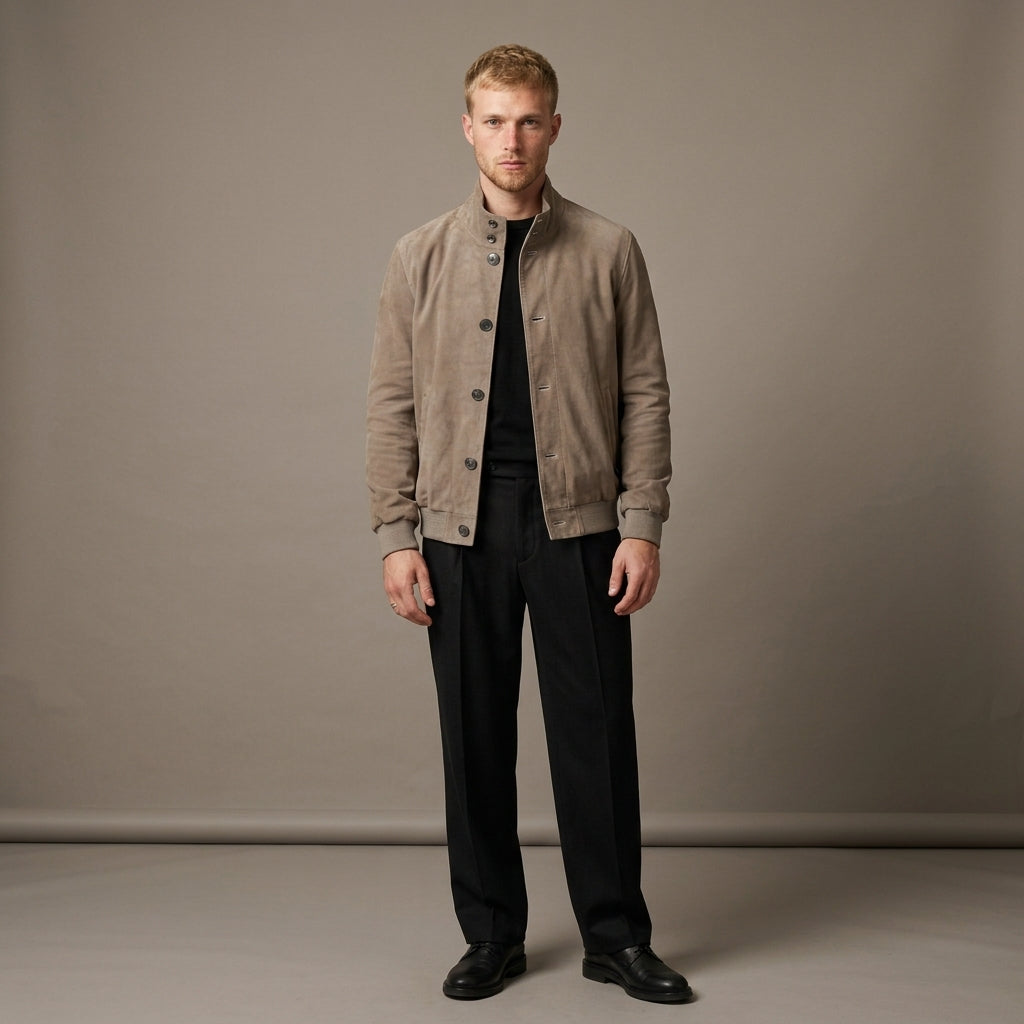 Assos Stone Grey Suede Jacket