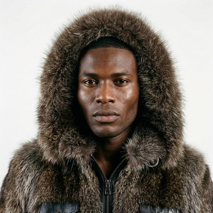 Ursus Men's Brown Full Fur Jacket