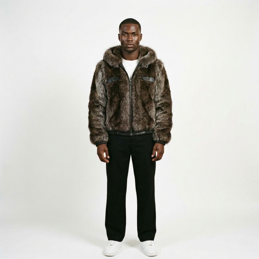 Ursus Men's Brown Full Fur Jacket