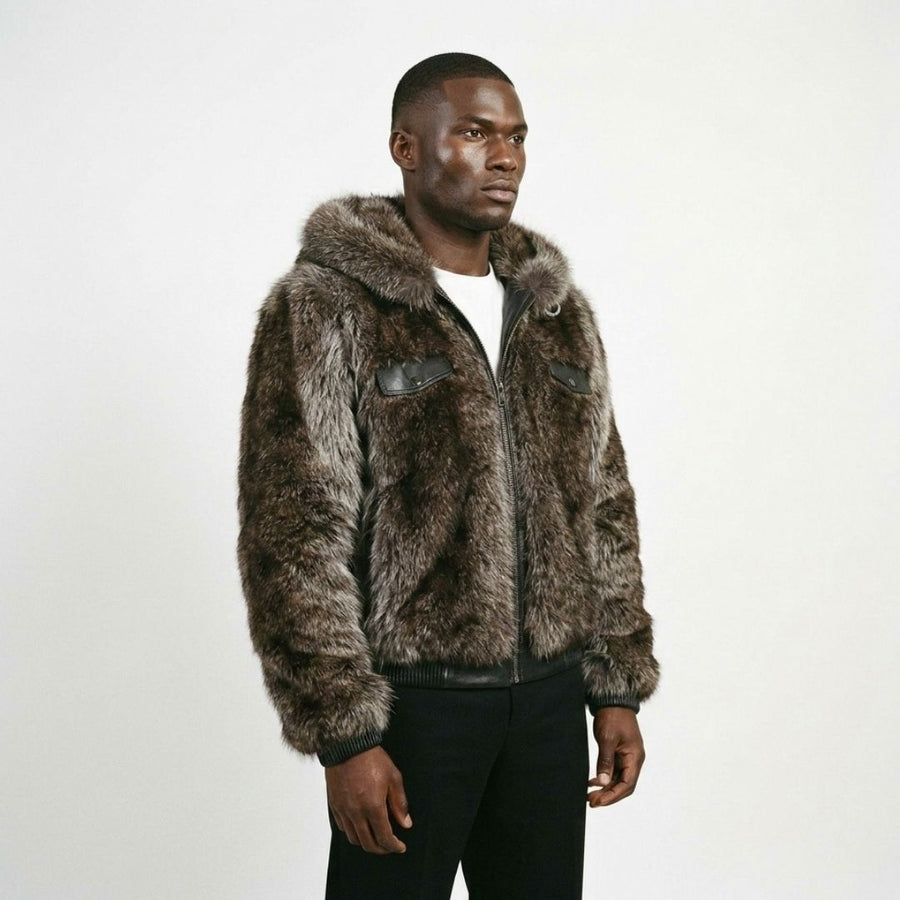 Ursus Men's Brown Full Fur Jacket