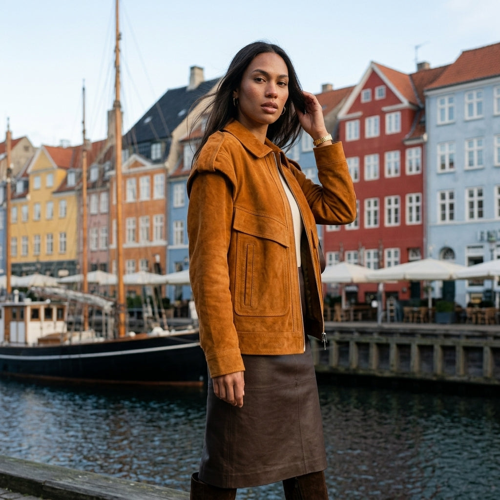 PATARA — Taba Süet Oversize Ceket