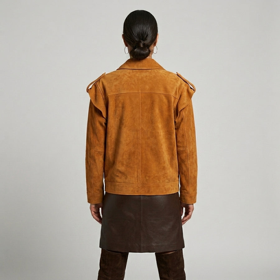 PATARA — Taba Süet Oversize Ceket