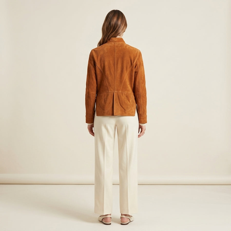 Tenedos Whiskey Suede Jacket