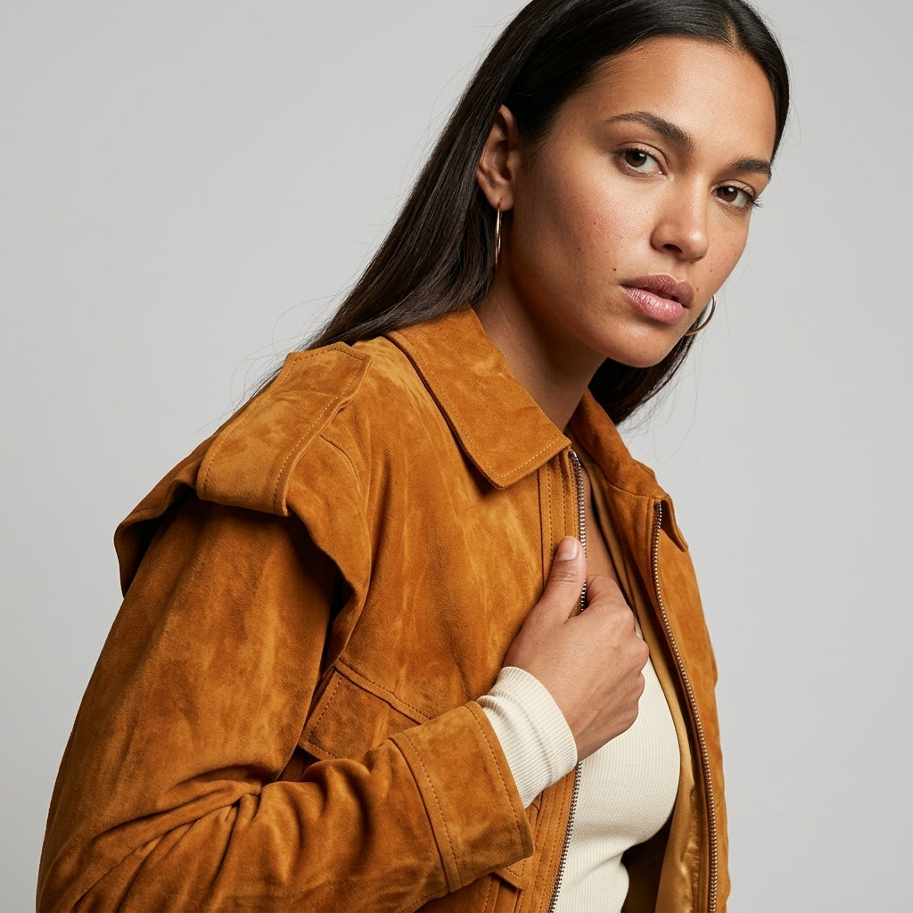 PATARA — Taba Süet Oversize Ceket